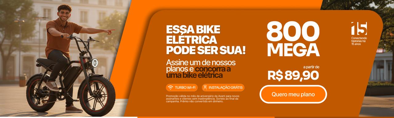 ESSA BIKE ELETRICA PODE SER SUA! Assine um de nossos planos e concorra.